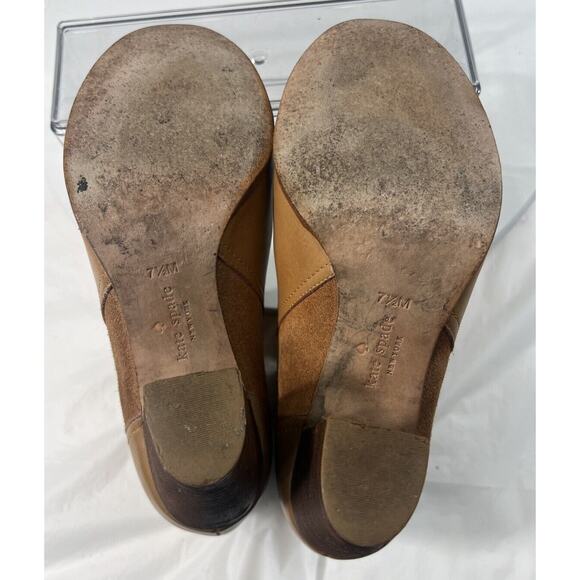 Kate Spade Luckie Ankle Boots Booties Tan Brown Suede Leather Women’s Size 7.5 - Picture 15 of 16